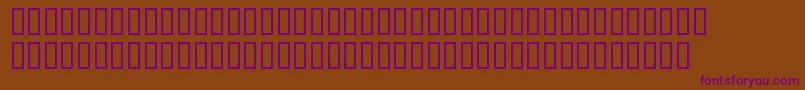 フォントChicagoLight – 紫色のフォント、茶色の背景