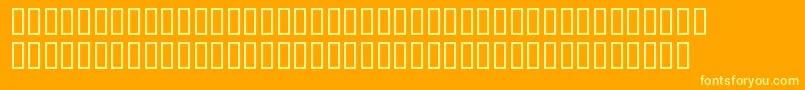 ChicagoLight-fontti – keltaiset fontit oranssilla taustalla
