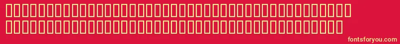 ChicagoLight-fontti – keltaiset fontit punaisella taustalla