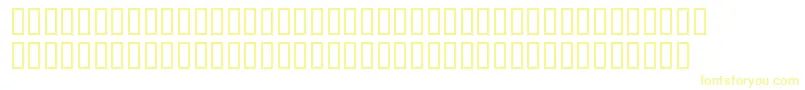フォントChicagoLight – 白い背景に黄色の文字