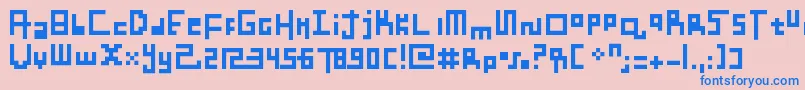 BenciMalaysia Font – Blue Fonts on Pink Background