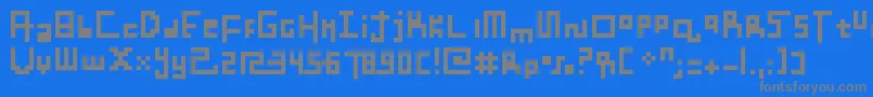 BenciMalaysia-Schriftart – Graue Schriften auf blauem Hintergrund