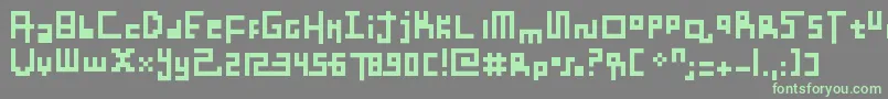 BenciMalaysia Font – Green Fonts on Gray Background