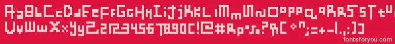BenciMalaysia Font – Pink Fonts on Red Background