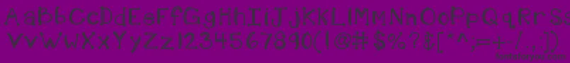 Kbshotinthedark-Schriftart – Schwarze Schriften auf violettem Hintergrund