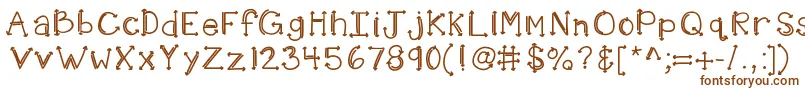 Kbshotinthedark Font – Brown Fonts on White Background