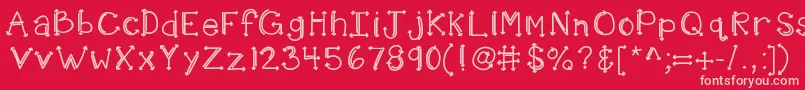 Kbshotinthedark Font – Pink Fonts on Red Background
