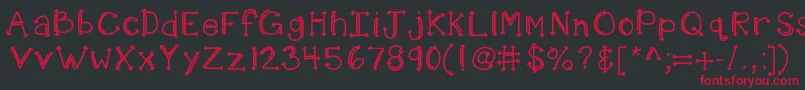 Kbshotinthedark Font – Red Fonts on Black Background