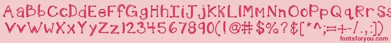 Kbshotinthedark Font – Red Fonts on Pink Background