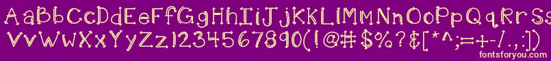 Kbshotinthedark Font – Yellow Fonts on Purple Background