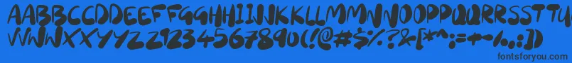 Sourdough Font – Black Fonts on Blue Background