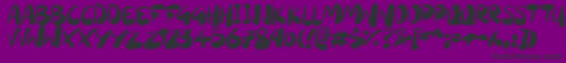 Sourdough Font – Black Fonts on Purple Background