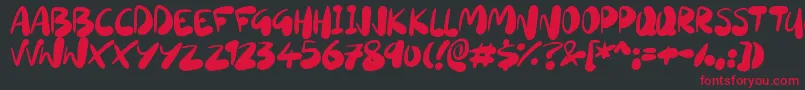 Sourdough Font – Red Fonts on Black Background