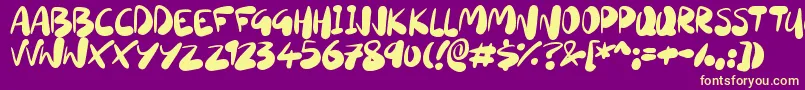 Sourdough Font – Yellow Fonts on Purple Background