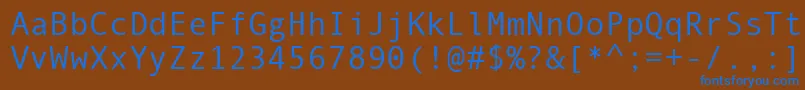 AndaleMono Font – Blue Fonts on Brown Background