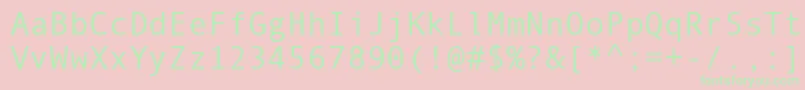 AndaleMono Font – Green Fonts on Pink Background