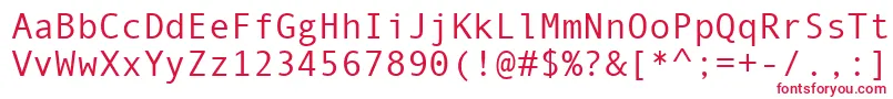 AndaleMono Font – Red Fonts on White Background