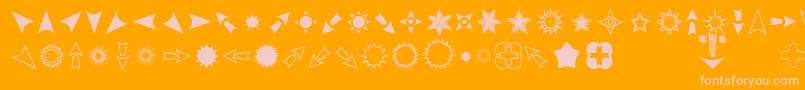 Eyecic Font – Pink Fonts on Orange Background