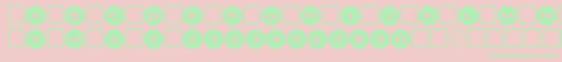 AlphashapesOctagons Font – Green Fonts on Pink Background