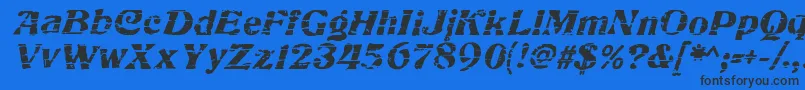 CharbroiledRegular Font – Black Fonts on Blue Background