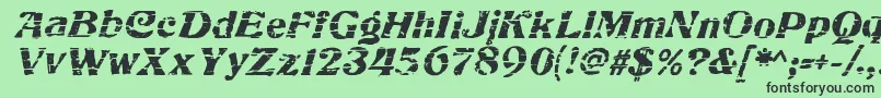 CharbroiledRegular Font – Black Fonts on Green Background