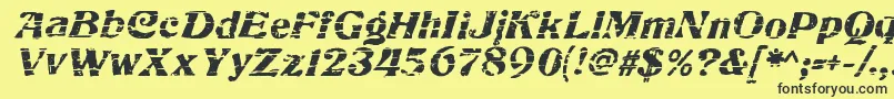 CharbroiledRegular Font – Black Fonts on Yellow Background