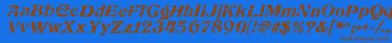 CharbroiledRegular Font – Brown Fonts on Blue Background
