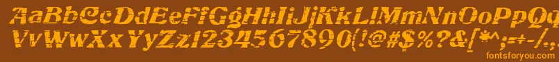 CharbroiledRegular Font – Orange Fonts on Brown Background