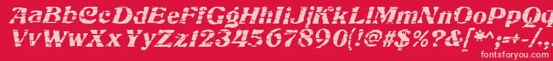 CharbroiledRegular Font – Pink Fonts on Red Background