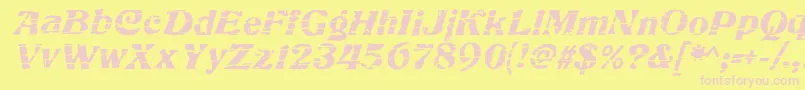 CharbroiledRegular Font – Pink Fonts on Yellow Background