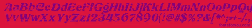 CharbroiledRegular Font – Purple Fonts on Red Background
