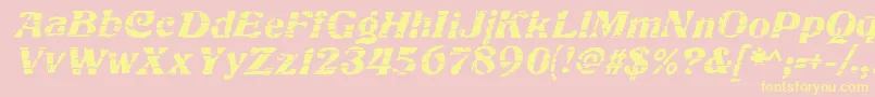 CharbroiledRegular Font – Yellow Fonts on Pink Background