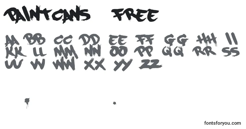 Paintcans09Freeフォント–アルファベット、数字、特殊文字