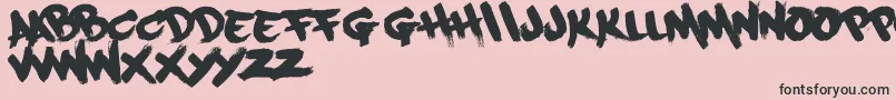 Paintcans09Free-Schriftart – Schwarze Schriften auf rosa Hintergrund