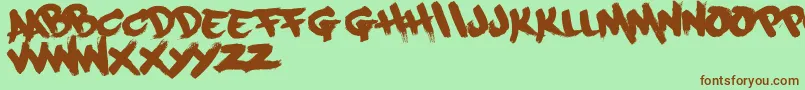 Подробнее о шрифте Paintcans09Free Шрифт Paintcans09Free – коричневые шрифты на зелёном фоне
