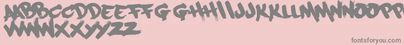 Paintcans09Free Font – Gray Fonts on Pink Background