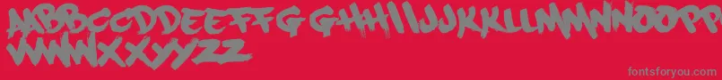 fuente Paintcans09Free – Fuentes Grises Sobre Fondo Rojo