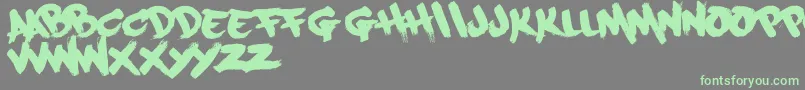 Шрифт Paintcans09Free – зелёные шрифты на сером фоне