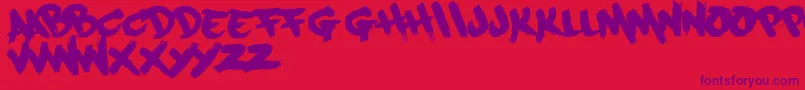Paintcans09Free Font – Purple Fonts on Red Background