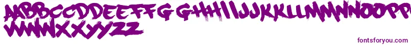 Paintcans09Free Font – Purple Fonts on White Background