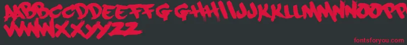 Paintcans09Free Font – Red Fonts on Black Background