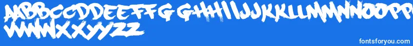 Więcej informacji o czcionce Paintcans09Free Czcionka Paintcans09Free – białe czcionki na niebieskim tle