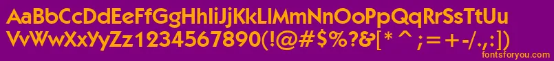 KabelDemiBt Font – Orange Fonts on Purple Background