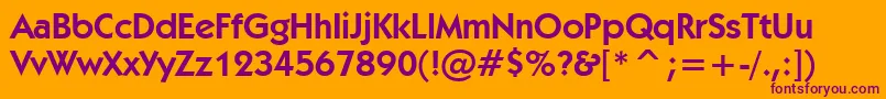 KabelDemiBt Font – Purple Fonts on Orange Background