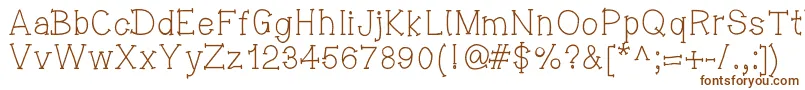 Шрифт Missingmydaddytoday – коричневые шрифты на белом фоне
