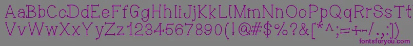 Шрифт Missingmydaddytoday – фиолетовые шрифты на сером фоне
