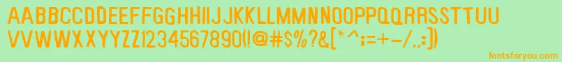 KeyboardPlaque Font – Orange Fonts on Green Background