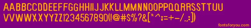 KeyboardPlaque Font – Orange Fonts on Purple Background