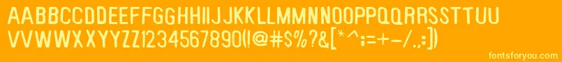 KeyboardPlaque Font – Yellow Fonts on Orange Background