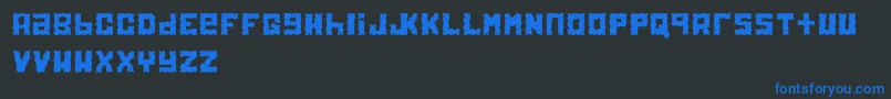 Electrol Font – Blue Fonts on Black Background